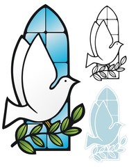 Dove with olive branch