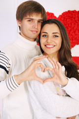 Man and woman made heart