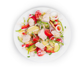 Warm meat salad
