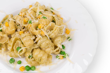 Pasta with green peas