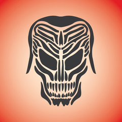 Abstract vector image of skull of the lines