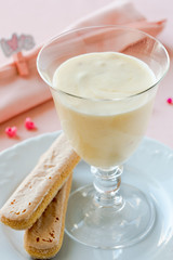 Zabaione, Italian dessert made of egg yolks, sugar, and Marsala
