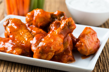 Buffalo chicken wing with cayenne pepper  sauce - 76935766