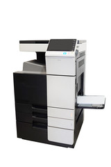 Multifunction printer isolated on white background