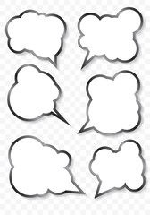 Talking bubbles with shadow