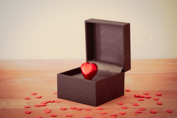 heart in a box for valentine day