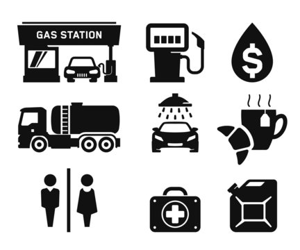 Gas station icons