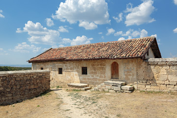 Fototapeta na wymiar Karaite kenesa, Chufut-Kale city-fortress, Bakhchysarai, Crimea