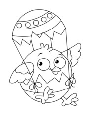 coloring book with easter symbols
