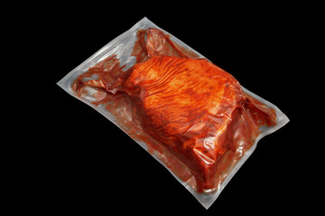 meat in a vacuum-sealed cooking bag - 76939520