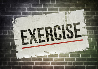 Fototapeta premium Exercise poster concept