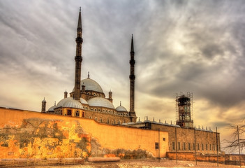 Fototapeta na wymiar The great Mosque of Muhammad Ali Pasha in Cairo - Egypt