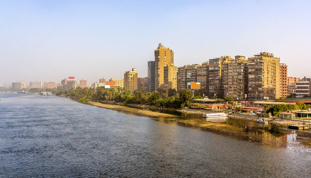 View of Cairo from the Al Munib Bridge - Egypt