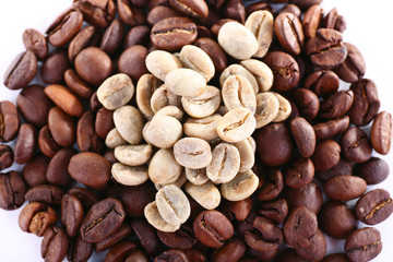 Coffee beans closeup
