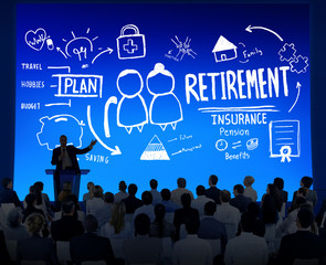 Business People Employee Retirement Presentation Seminar Concept