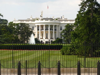 White House View South Lawn With Fence