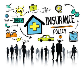 Diversity Business People Insurance Policy Working Concept