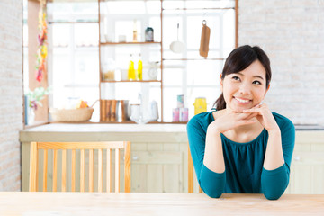 young asian woman in the kitchen