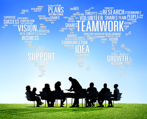 Global Business People Meeting Support Teamwork Concept