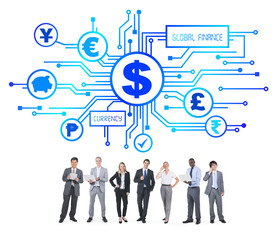 Business People and Global Finance Concept