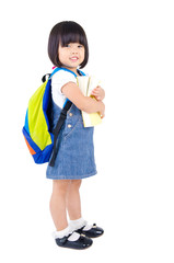 Cheerful asian kindergarten student