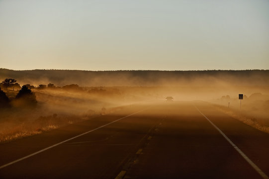 Morgennebel Amerika Roadtrip