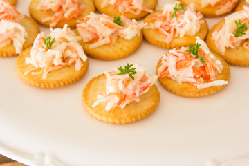 Delicious freshly cracker carb