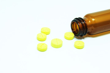 pill bottle and pills