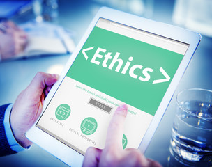 Online Ethics Religion Morality Office Working Concept