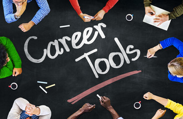 Multi-Ethnic Group of People Career Tools Concept