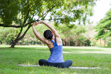 Relax pose in park
