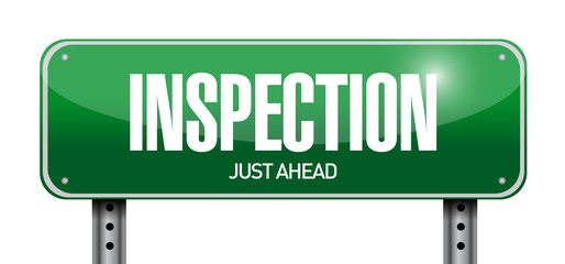 inspection road sign illustration design