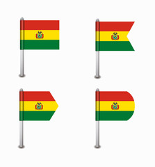 set of four flags Bolivia