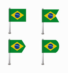 set of four flags Brazil
