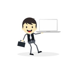 business presentation cartoon character