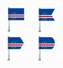 set of four flags Cape Verde