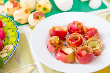 Roses from purifications of apples on  plate