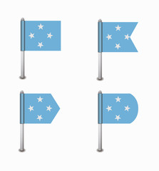 set of four flags F.S. Micronesia