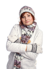 an image of girl in winter clothes
