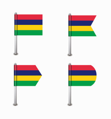 set of four flags Mauritius