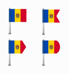 set of four flags Moldova