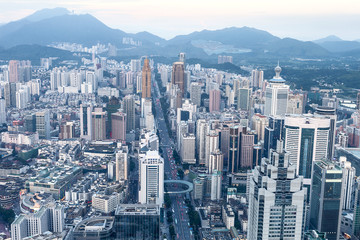 skyline,cityscape of modern city,shenzhen