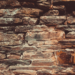 old stone wall. pattern of decorative slate stone wall surface.