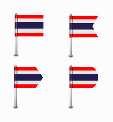 set of four flags Thailand