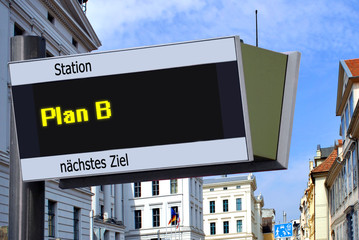 Fototapeta premium Strassenschild 27 - Plan B