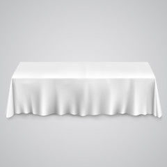 Table with tablecloth