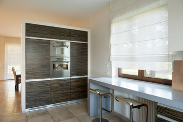 Modern furniture inside new kitchen