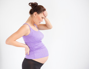 Pregnant woman having headache