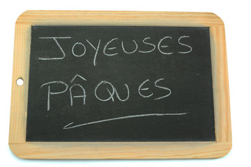 Fototapeta premium ardoise joyeuses pâques
