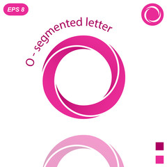 Three segmented o letter logo concept
